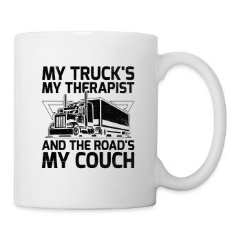 Trucker Fahren Papa Trucker Vater LKW-Fahrer - Tasse - Weiß - Rechts