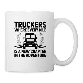 Camionneur Conduisant Papa Camionneur Père Chauffeur De Camion - Mug blanc - blanc - Droite