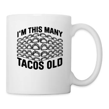40th Birthday Gift Idea Forty Tacos Funny - Mug - white - Right