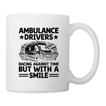 Ambulance Drivers Racing Against Time But With A S - Mug - white - Right