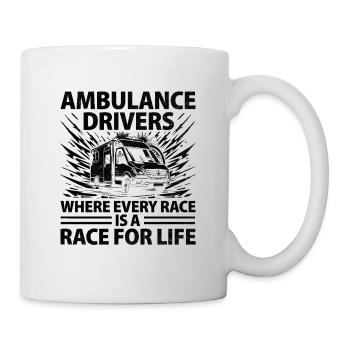 Ambulanciers où chaque course est une course pour L - Mug blanc - blanc - Droite