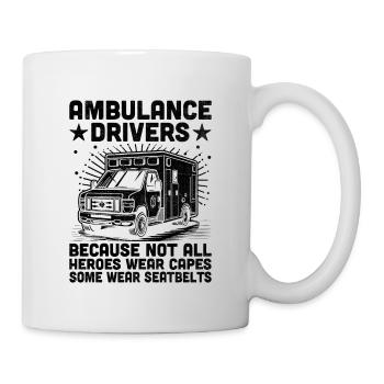 Les ambulanciers parce que tous les héros ne portent pas la cape - Mug blanc - blanc - Droite