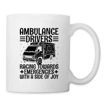 Ambulance Drivers Raging Towards Emergencies EMS D - Mug - white - Right
