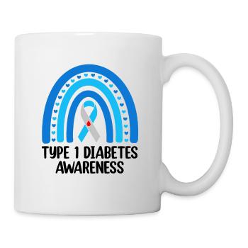 Type 1 Diabetes Awareness Juvenile Diabetes T1D - Mug - white - Right