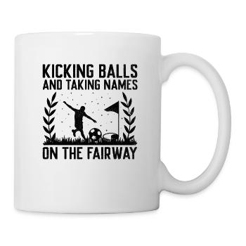 Footgolf Player Foot Golf Footgolfers Foot spielen - Tasse - Weiß - Rechts