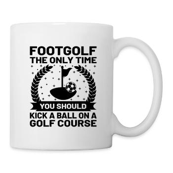 Footgolf Player Foot Golf Playing Footgolfers Foot - Mug - white - Right
