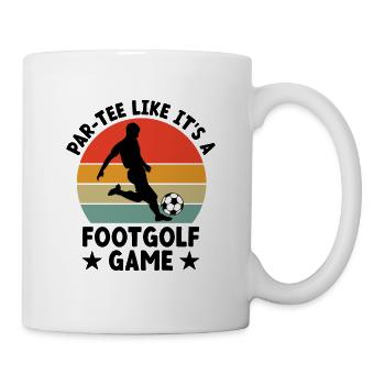 Footgolf Spieler Fuss Golf Spielen Footgolfers Foot - Tasse - Weiß - Rechts