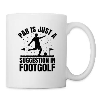 Footgolf Player Foot Golf Playing Footgolfers Foot - Mug - white - Right