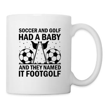 Footgolf Player Foot Golf Playing Footgolfers Foot - Mug - white - Right