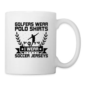 Footgolf Player Foot Golf Footgolfers Foot spielen - Tasse - Weiß - Rechts