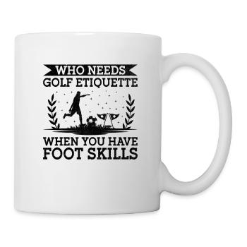 Footgolf Player Foot Golf Playing Footgolfers Foot - Mug - white - Right