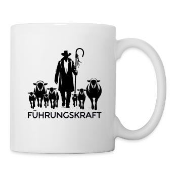 Führungskraft Schafe Hirte Geschenkidee Humor - Tasse - Weiß - Rechts