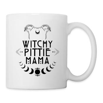Witchy Pittie Mama Pitbull Hunde Hexe Hexen - Tasse - Weiß - Rechts