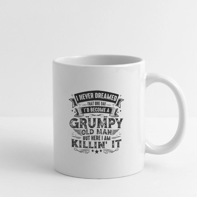 Opa Großvater Geschenkidee Become A Grumpy Old Man Mug blanc