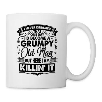 Opa Großvater Rentner Become A Grumpy Old Man - Tasse - Weiß - Rechts