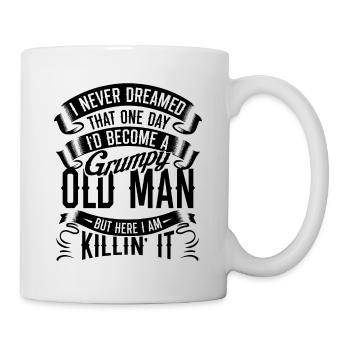 Opa Großvater Ruhestand Become A Grumpy Old Man - Tasse - Weiß - Rechts