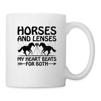 Photographie de cheval Équitation Chevaux Hobby Ph - Mug blanc - blanc - Droite