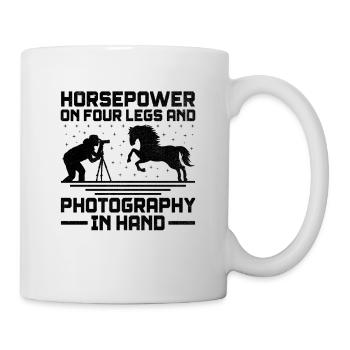 Photographie de cheval Équitation Chevaux Hobby Ph - Mug blanc - blanc - Droite