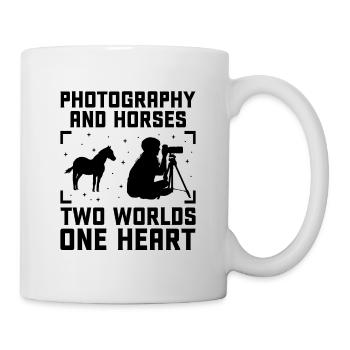 Photographie de cheval Équitation Chevaux Hobby Ph - Mug blanc - blanc - Droite