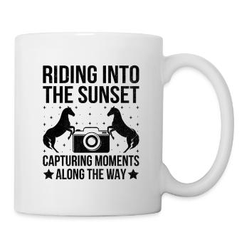 Photographie de cheval Équitation Chevaux Hobby Ph - Mug blanc - blanc - Droite