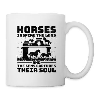 Photographie de cheval Équitation Chevaux Hobby Ph - Mug blanc - blanc - Droite