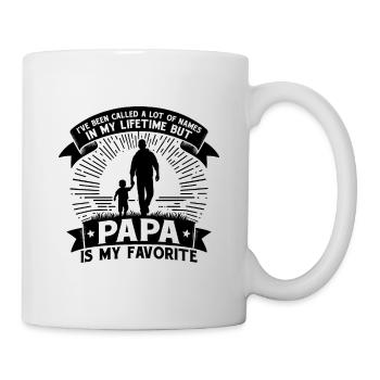 Idée de cadeau papa père fils appelé beaucoup de noms - Mug blanc - blanc - Droite