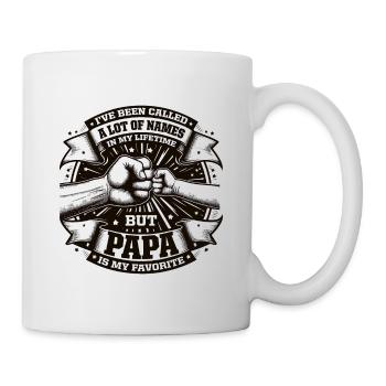 Idée de cadeau papa père fils appelé beaucoup de noms - Mug blanc - blanc - Droite