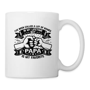 Papa Vater Sohn Geschenkidee Called A Lot Of Names - Tasse - Weiß - Rechts