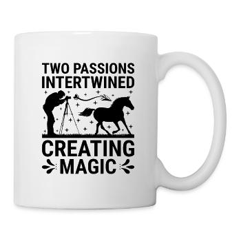 Photographie de cheval Équitation Chevaux Hobby Ph - Mug blanc - blanc - Droite