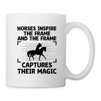 Photographie de cheval Équitation Chevaux Hobby Ph - Mug blanc - blanc - Droite