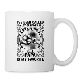 Idée de cadeau papa père fils appelé beaucoup de noms - Mug blanc - blanc - Droite