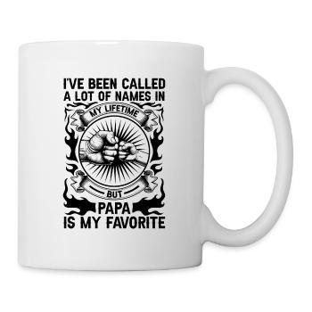 Idée de cadeau papa père fils appelé beaucoup de noms - Mug blanc - blanc - Droite