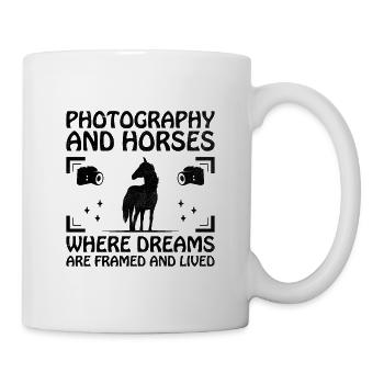 Photographie de cheval Équitation Chevaux Hobby Ph - Mug blanc - blanc - Droite