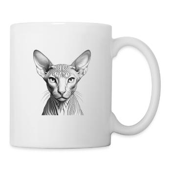 Coole Sphynx-Katze - Tasse - Weiß - Rechts