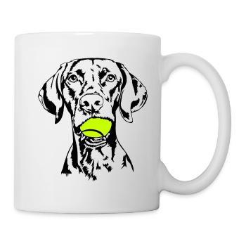 Vizsla Ball Ball Junkie Dogs Wilsigns - Mug - white - Right