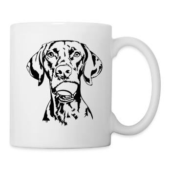 Vizsla Ball Balljunkie Hunde Wilsigns - Tasse - Weiß - Rechts