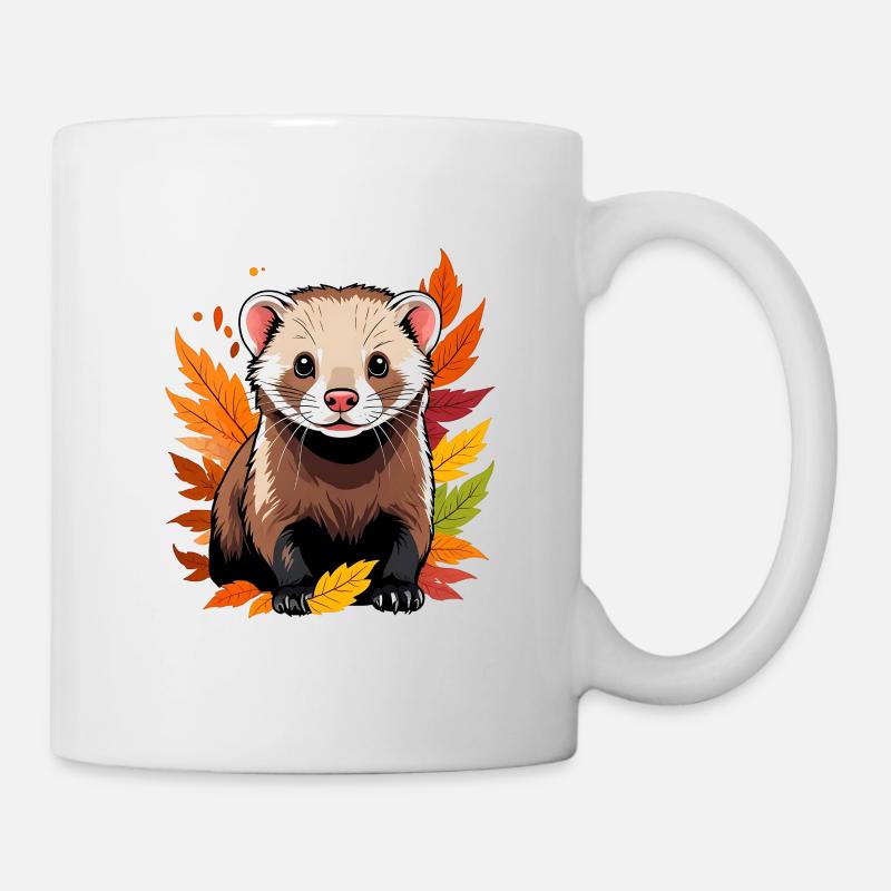 Niedliches Frettchen - Tasse - Weiß