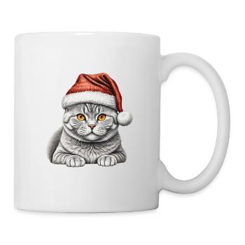 Amerikanisch Kurzhaar Weihnachtskatze - Tasse - Weiß - Rechts