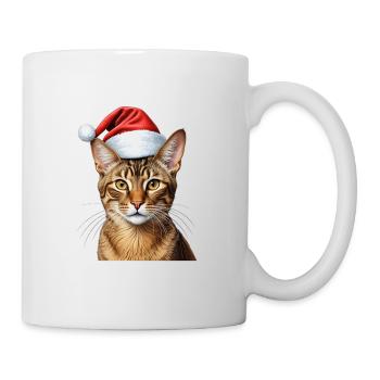Weihnachten Abessinier Katze - Tasse - Weiß - Rechts