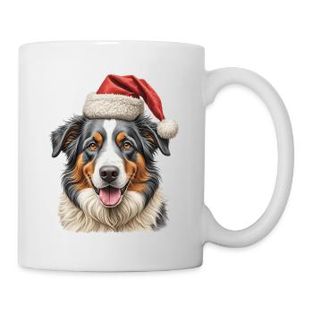 Chien Border Collie de Noël - Mug blanc - blanc - Droite