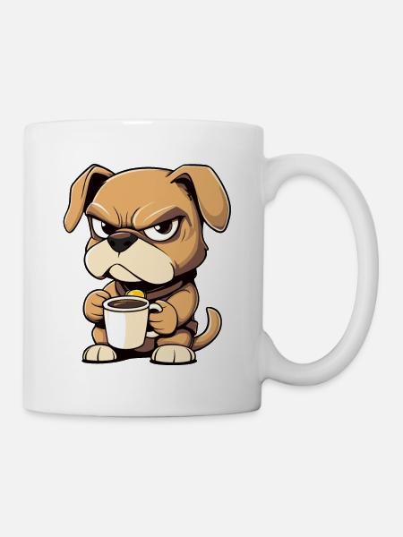 Hund cartoon - Tasse - Weiß