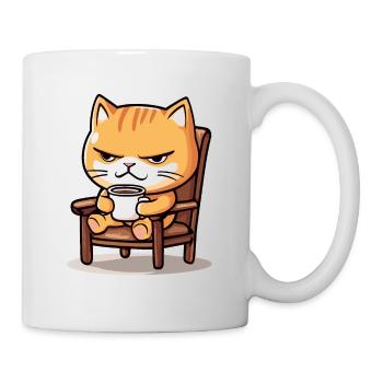 Gueule de bois avec du café sur la chaise - Mug blanc - blanc - Droite