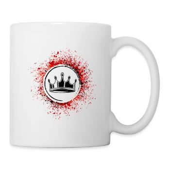 Krone Silhouette Symbol - Tasse - Weiß - Rechts