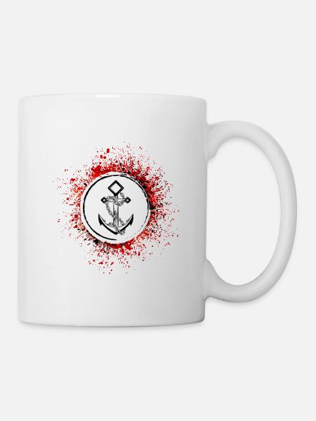 Anker Hafen Symbol - Tasse - Weiß