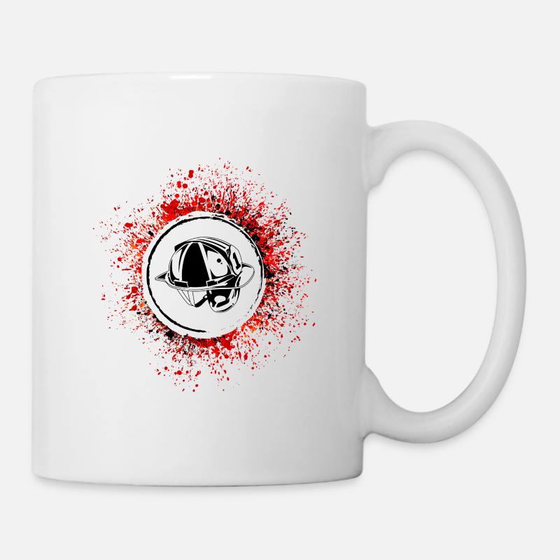 Feuerwehrhelm Symbol - Tasse - Weiß