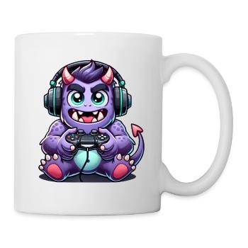 Gamer Monster Konsolen Spiele Virtual Reality - Tasse - Weiß - Rechts
