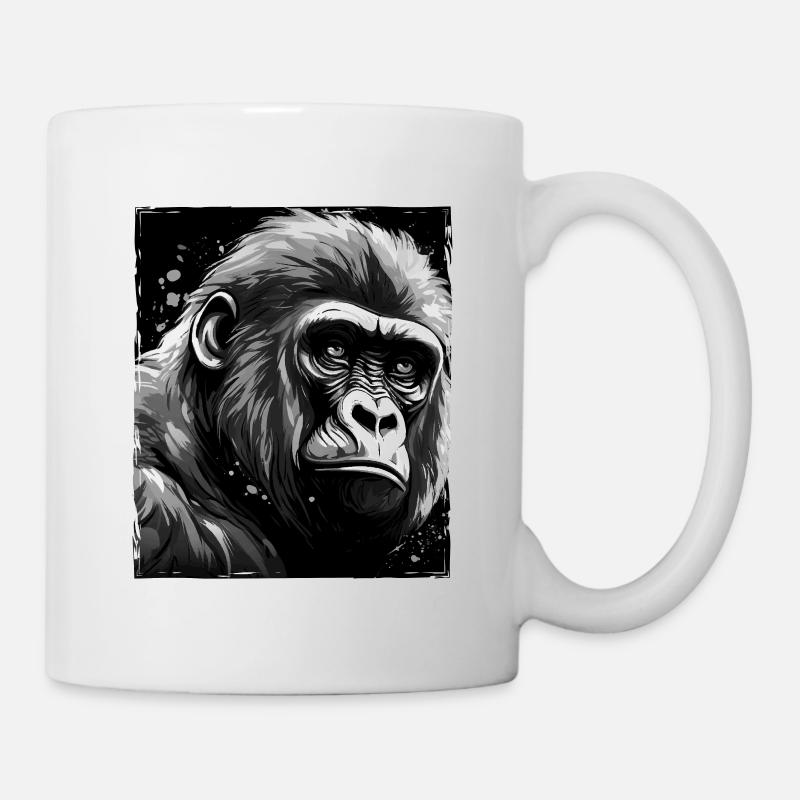 Portrait de gorille - Mug blanc - blanc
