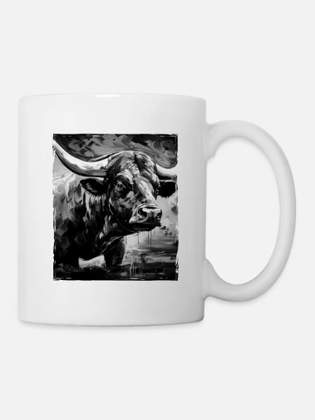 Bulle Porträt Taurus - Tasse - Weiß