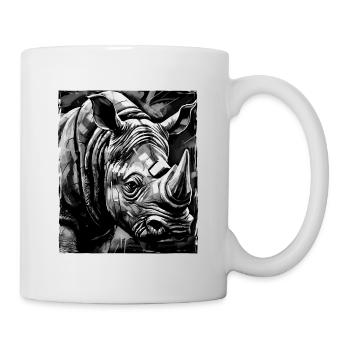 Nashorn Porträt - Tasse - Weiß - Rechts