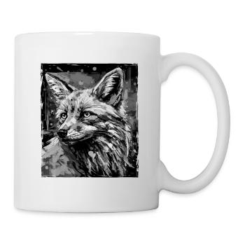 Fuchs Porträt - Tasse - Weiß - Rechts